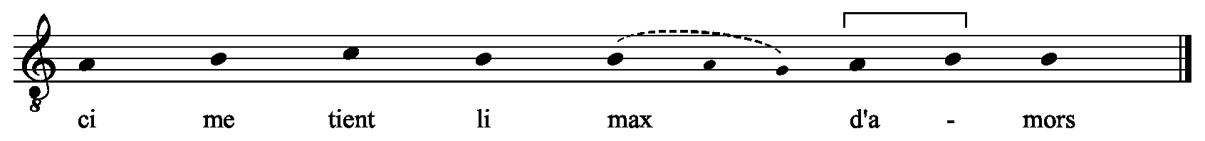 Refrain musical notation